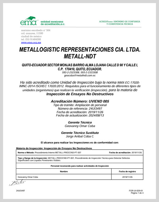 Certificación